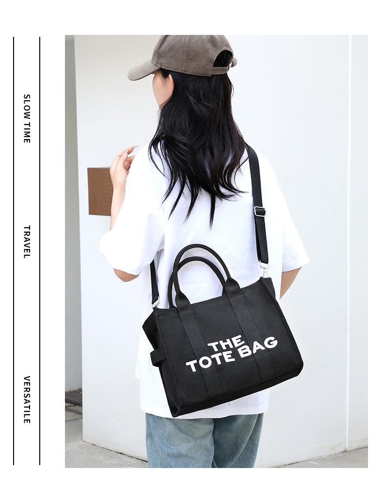 The Woven Medium Tote Bag Canvas Tote Bag Waterproof Nylon Multi Pocket Shoulder Bags - So Real Fashion