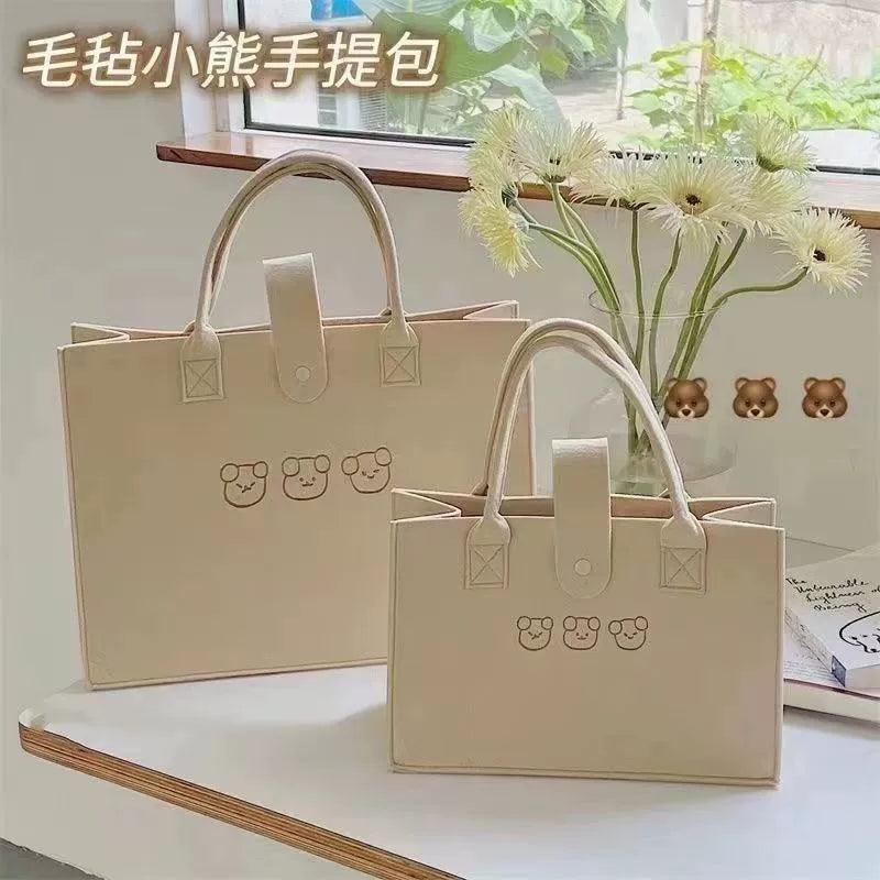 Felt Bag Work Handbag New Arrival Classy Fashion Computer Bag Student Handbag Lunch Box Lunch Box Bag - So Real Fashion