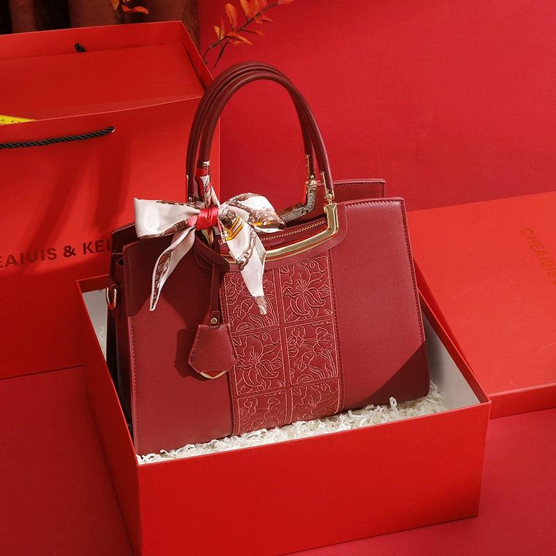 Classy Sentong Qin Elegant Middle-Aged Women's Handbag - So Real Fashion