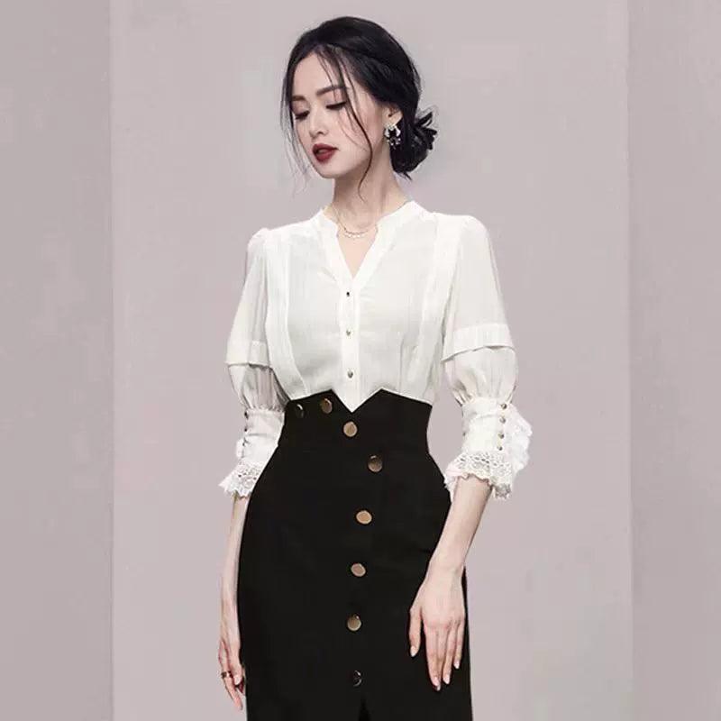 Classy Western Style Fashion Professional Suit Skirt Female 2024 Spring New Arrival Elegant Fashion Commuter Ol Women's Clothing Two-piece Set - So Real Fashion