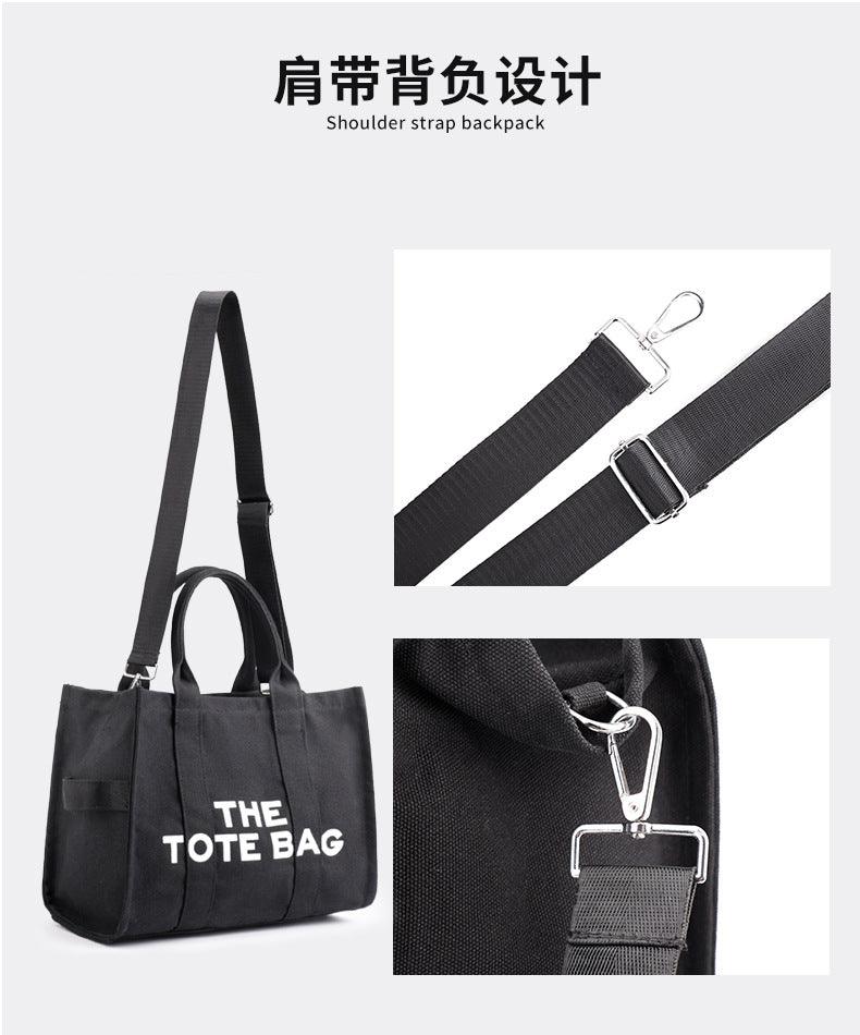 The Woven Medium Tote Bag Canvas Tote Bag Waterproof Nylon Multi Pocket Shoulder Bags - So Real Fashion