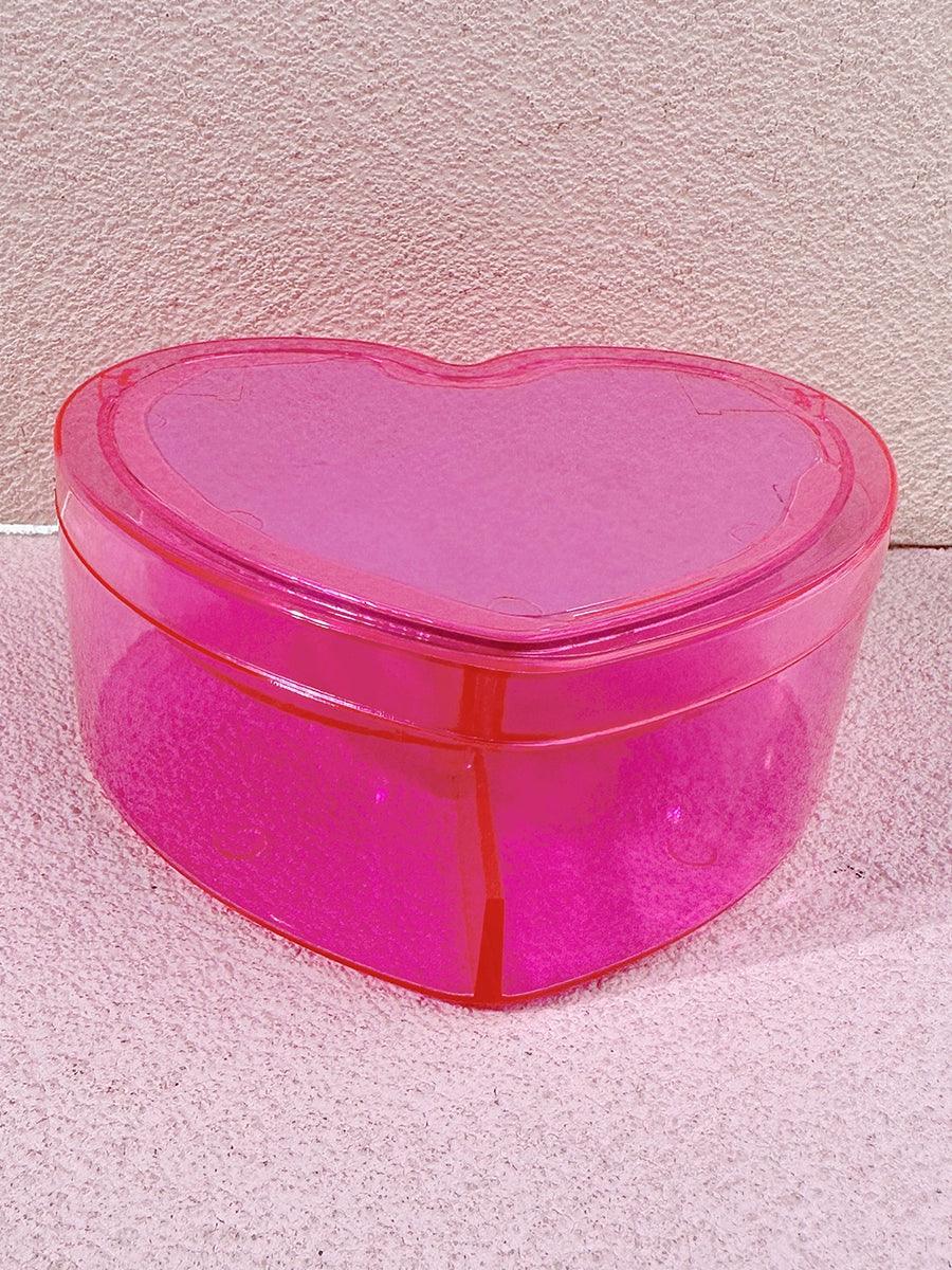 Clamshell Heart Student Small Items Barrettes Storage Box - So Real Fashion