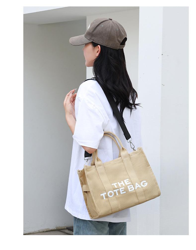 The Woven Medium Tote Bag Canvas Tote Bag Waterproof Nylon Multi Pocket Shoulder Bags - So Real Fashion