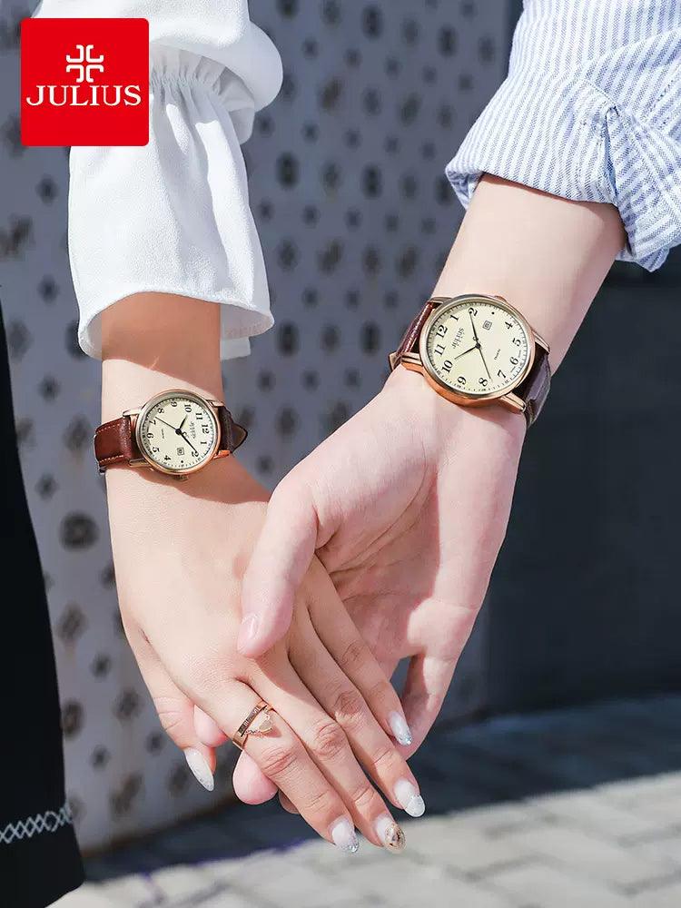 Julius Watches Female Retro Simple Couple Digital Calendar Casual Special Interest Light Luxury Student Women's Watch Waterproof - So Real Fashion