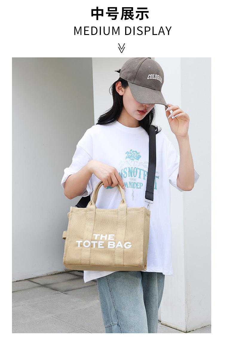 The Woven Medium Tote Bag Canvas Tote Bag Waterproof Nylon Multi Pocket Shoulder Bags - So Real Fashion