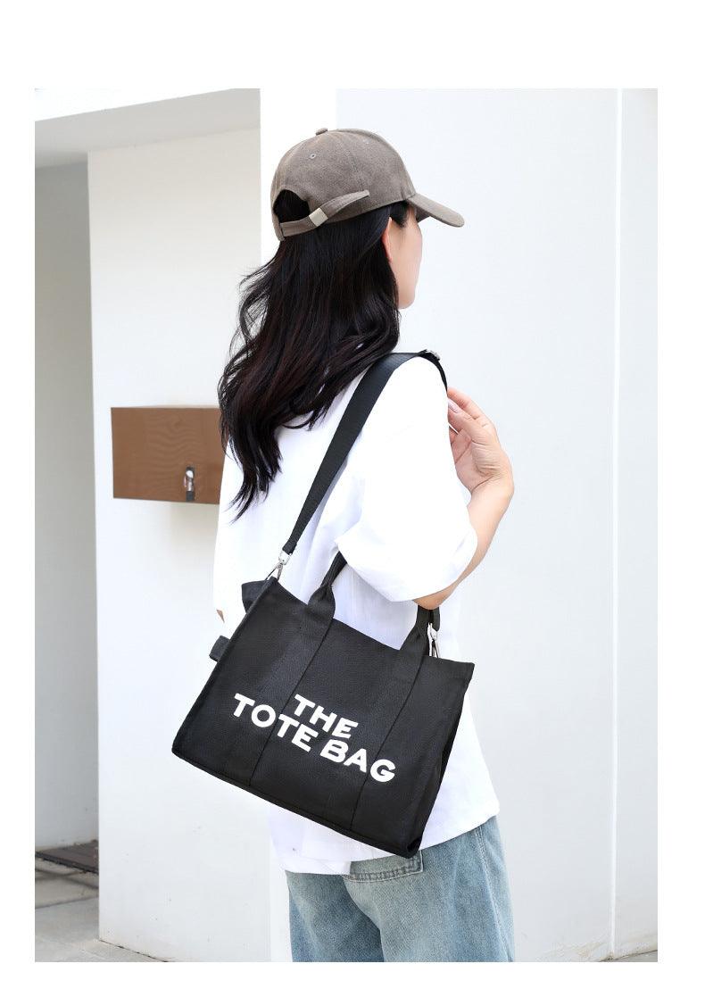 The Woven Medium Tote Bag Canvas Tote Bag Waterproof Nylon Multi Pocket Shoulder Bags - So Real Fashion