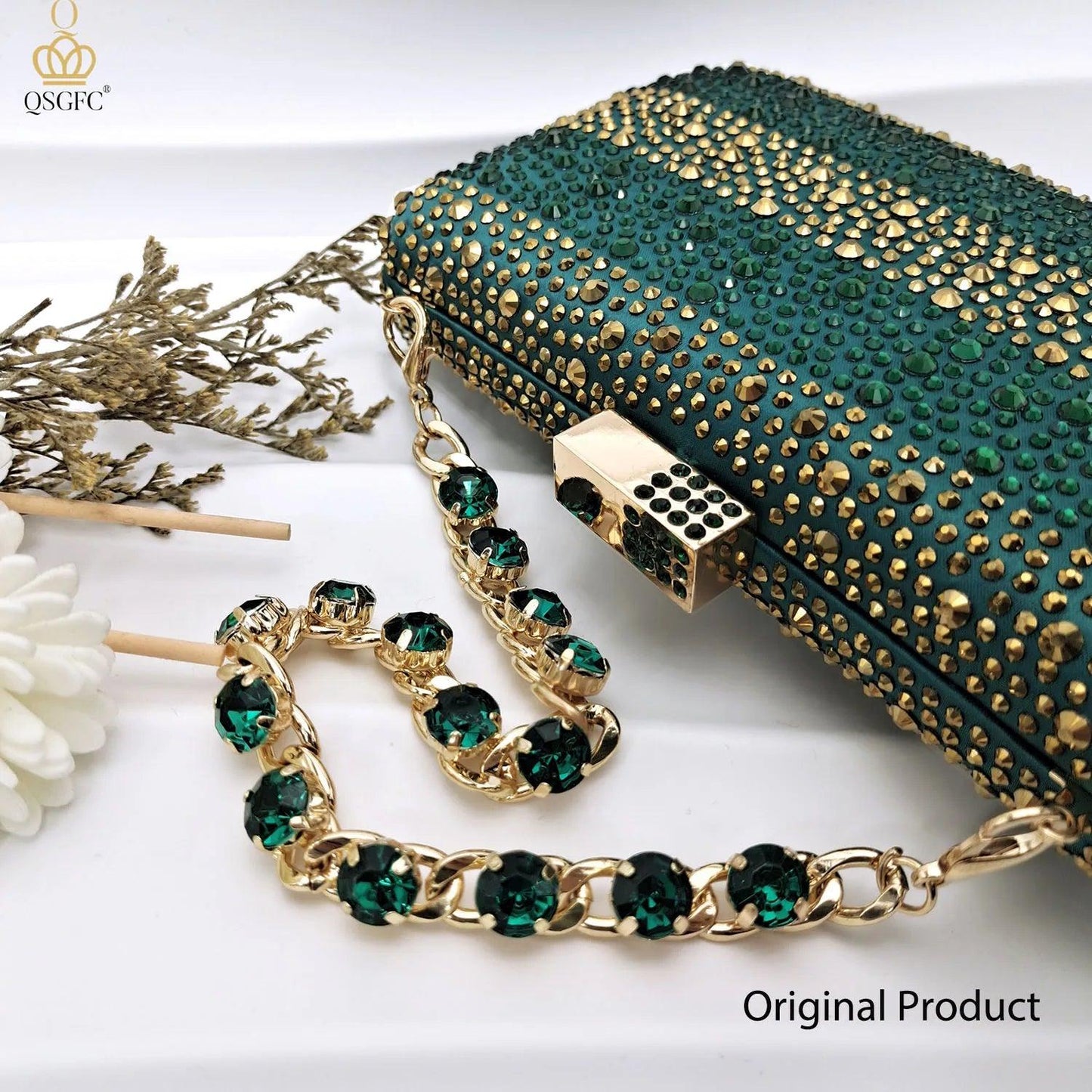 Emerald Italian Heel Bag Elegant Design Set - So Real Fashion