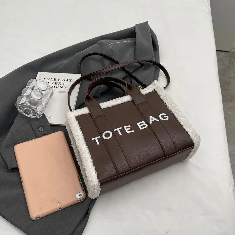 Large capacity trendy commuting tote women fashionable letter single shoulder bag female high-quality diagonal cross bag handbag - So Real Fashion