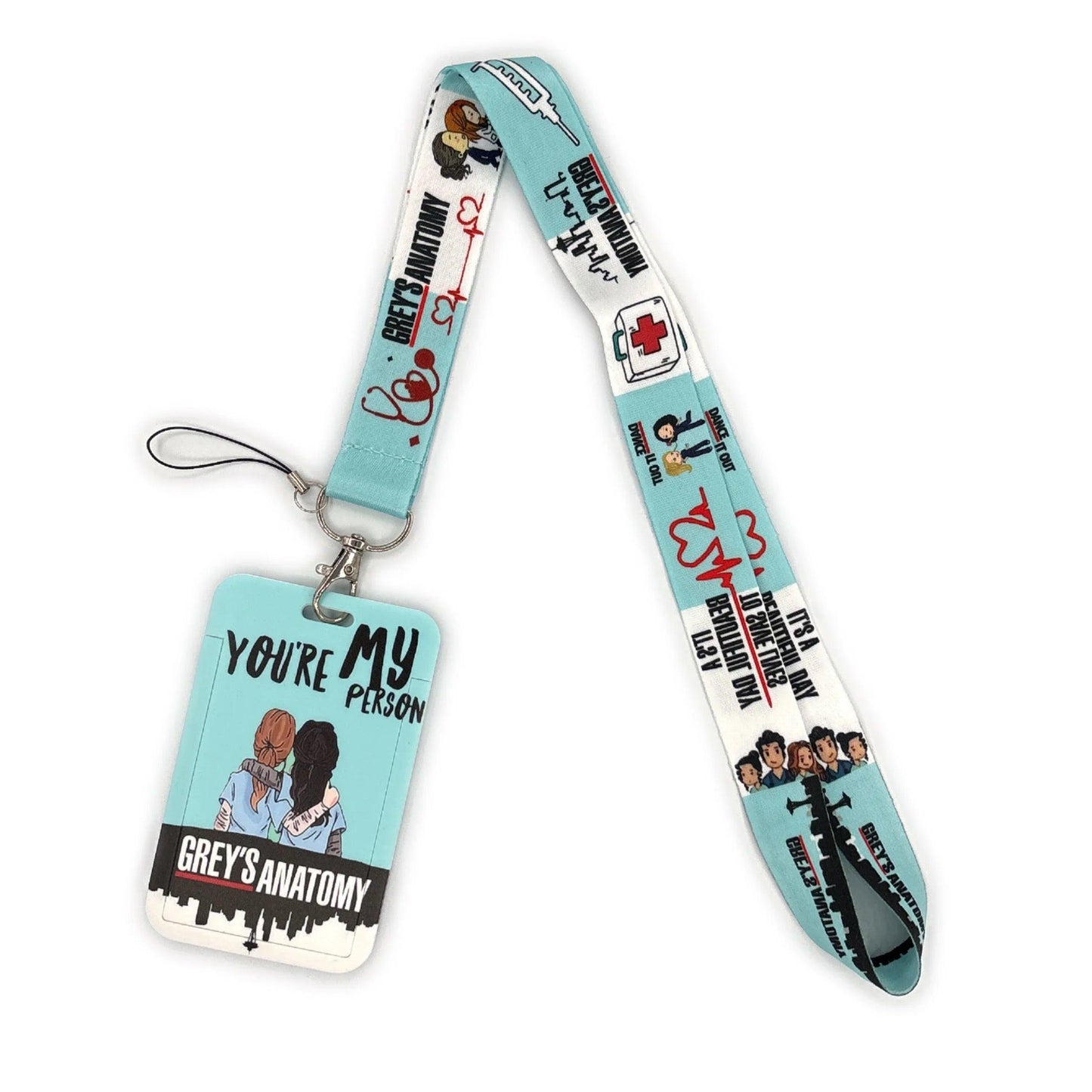 Grey's Anatomy Doctor Nurse Credential Holder Neck Strap Lanyards Keychain Holder ID Card Pass Hang Rope Lariat Lanyard - So Real Fashion