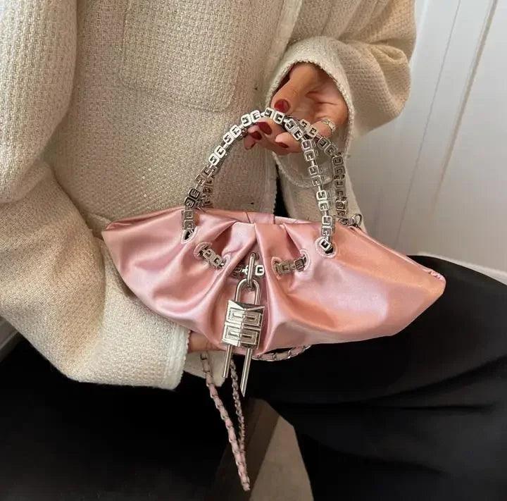 Luxury Designer Handbag Silk Folds Chain Shoulder Bag Dumpling Shape Crossbody Bags Handbag and Purse Totes Ladies Messenger Bag - So Real Fashion