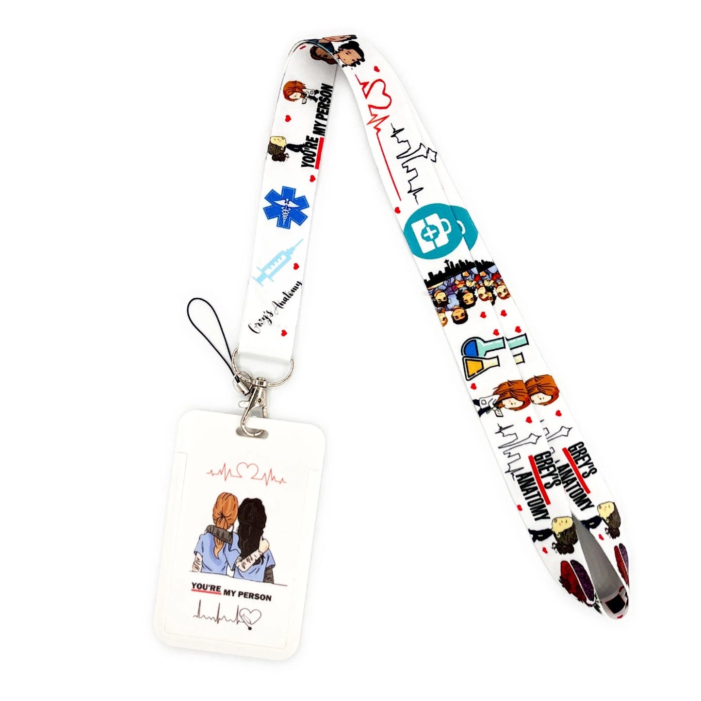 Grey's Anatomy Doctor Nurse Credential Holder Neck Strap Lanyards Keychain Holder ID Card Pass Hang Rope Lariat Lanyard - So Real Fashion