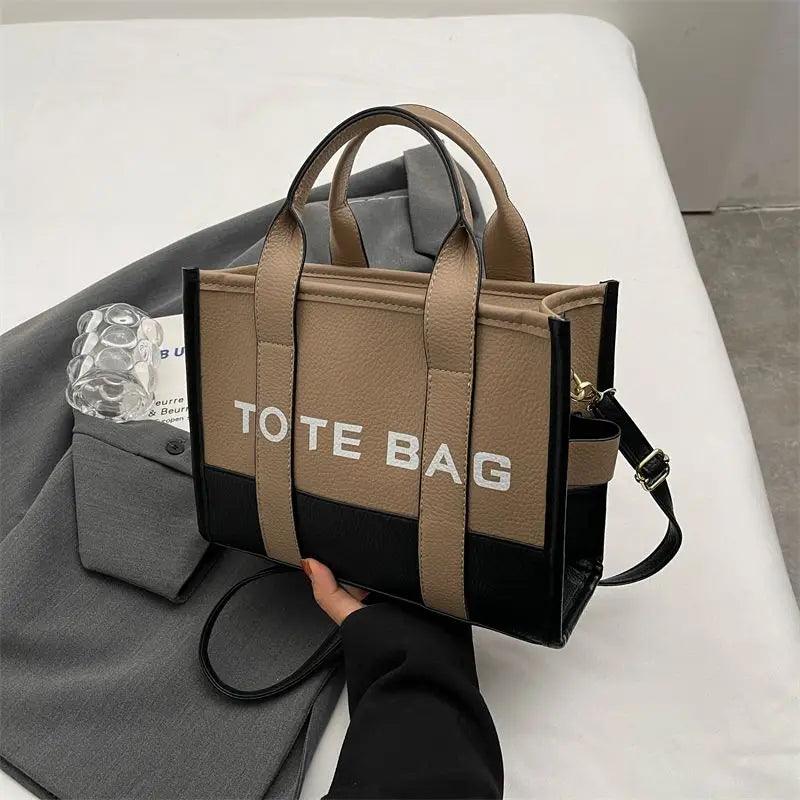 Large capacity trendy commuting tote women fashionable letter single shoulder bag female high-quality diagonal cross bag handbag - So Real Fashion