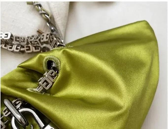 Luxury Designer Handbag Silk Folds Chain Shoulder Bag Dumpling Shape Crossbody Bags Handbag and Purse Totes Ladies Messenger Bag - So Real Fashion