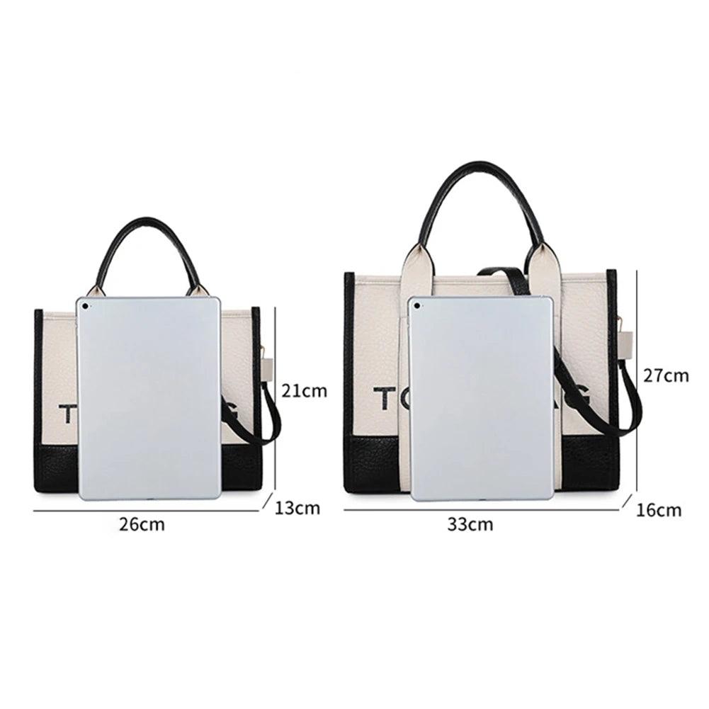 The Tote Bags Luxury Designer Bag Tote Women Handbags Letter Shoulder Bags Fashion Top-Handle Bags PU Leather Crossbody Bags - So Real Fashion