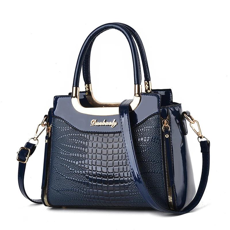 Chic Crocodile Pattern Faux Leather Crossbody Bag With Adjustable Strap - Elegant Women's Shoulder Purse For Daily Use - So Real Fashion