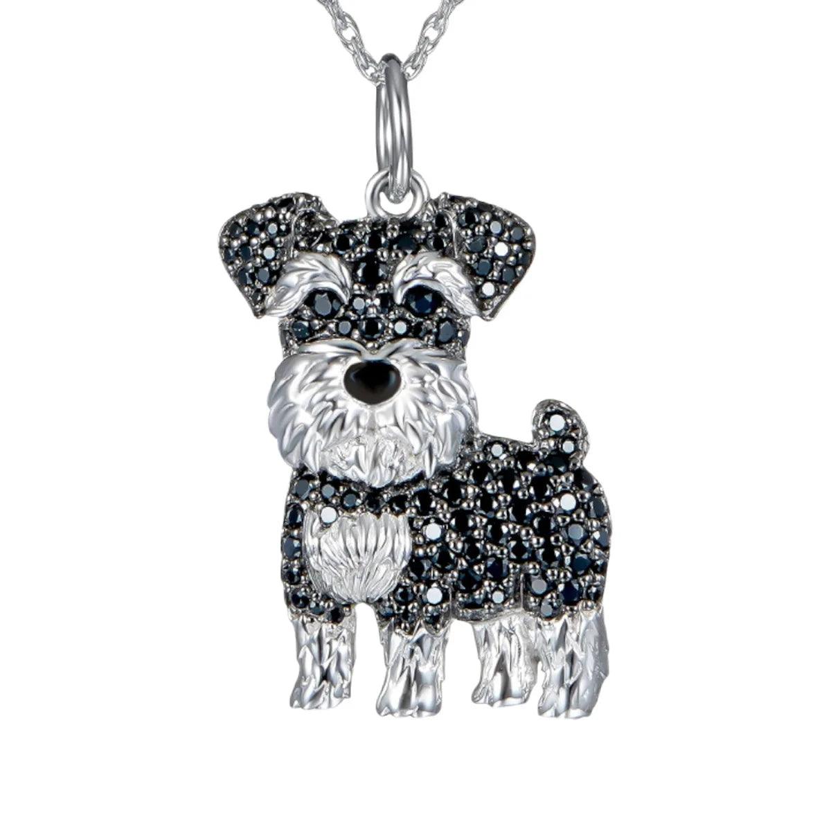 Exquisite and Cute Schnauzer Dog Pendant Necklace for Women Elegant Pet Puppy Jewelry Animal Accessories Dog Lovers Gift - So Real Fashion