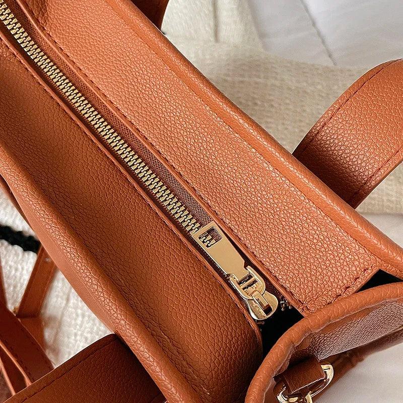 Luxury Designer Bag Tote Women Handbags Letter Shoulder Bags Brands Soft PU Shopper Purses Crossbody Bags for Women Clutch - So Real Fashion