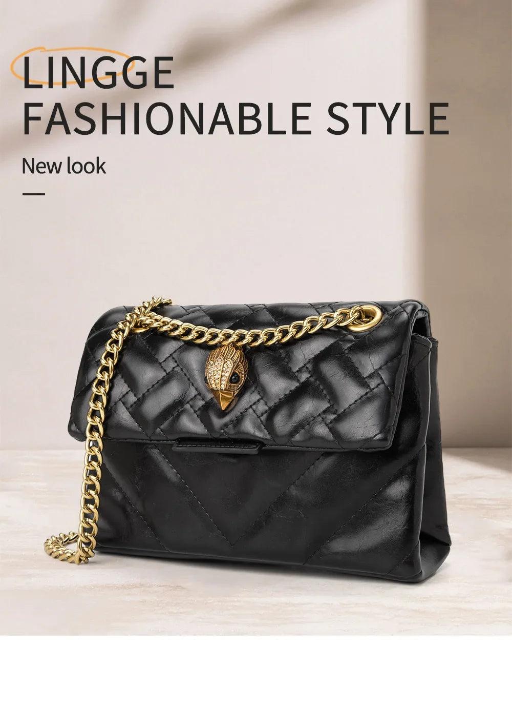 Retro Chain Women's Bag Shoulder Crossbody Bag Eagle Head Fashionable Handbag - So Real Fashion