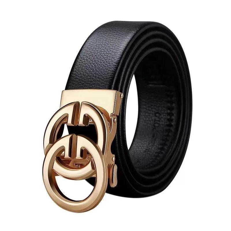 Men's belt luxury brand designer fashion automatic buckle men's jeans high-quality material belt men's pants belt holiday gift - So Real Fashion