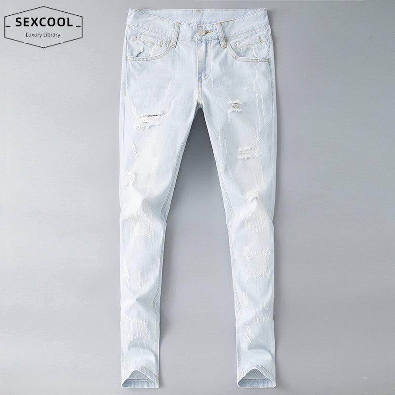 Trendy European Goods All Year Round Skinny Jeans Handsome Men Denim - So Real Fashion