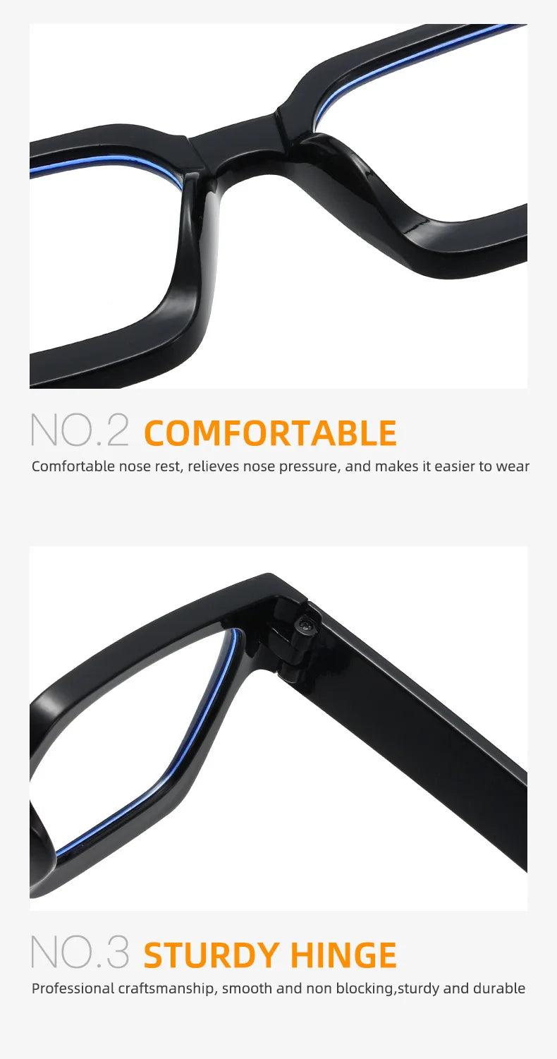 New Transparent Computer Glasses Frame Women Men Anti Blue Light Square Eyewear Blocking Glasses Optical Spectacle Eyeglass ﻿ - So Real Fashion