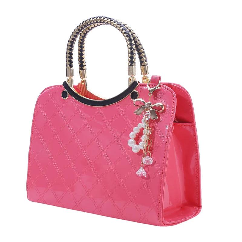 Luxury Women's Handbags Large Capacity Fashionable Soft PU Handbag For Mothers Solid Color All-match Zipper Shopping Totes Bags - So Real Fashion