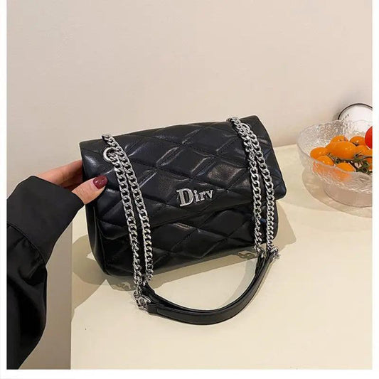 New Trendy Handbags Luxury Women Shoulder Bag PU Leather Chain Crossbody Bags Ladies Messenger Square Bag - So Real Fashion