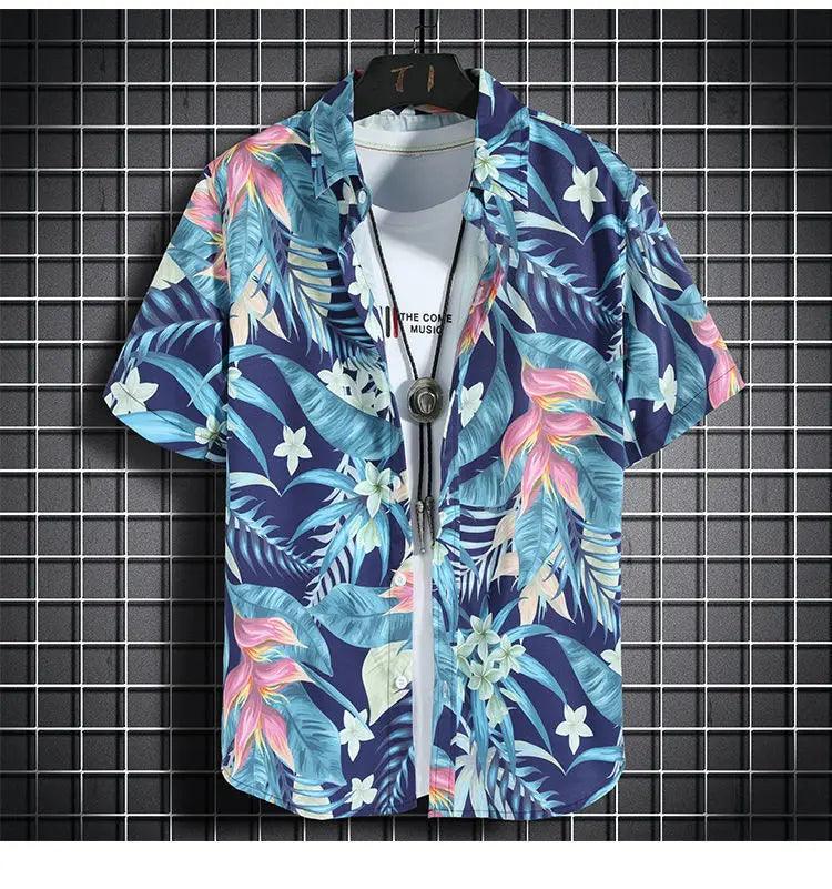 Beach Clothes For Men 2 Piece Set Quick Dry Hawaiian Shirt and Shorts Set Men Fashion Clothing Printing Casual Outfits Summer - So Real Fashion