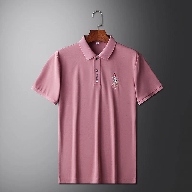 Men's Embroidered Casual Fashion Short Sleeved POLO Shirt Summer Comfortable Top - So Real Fashion