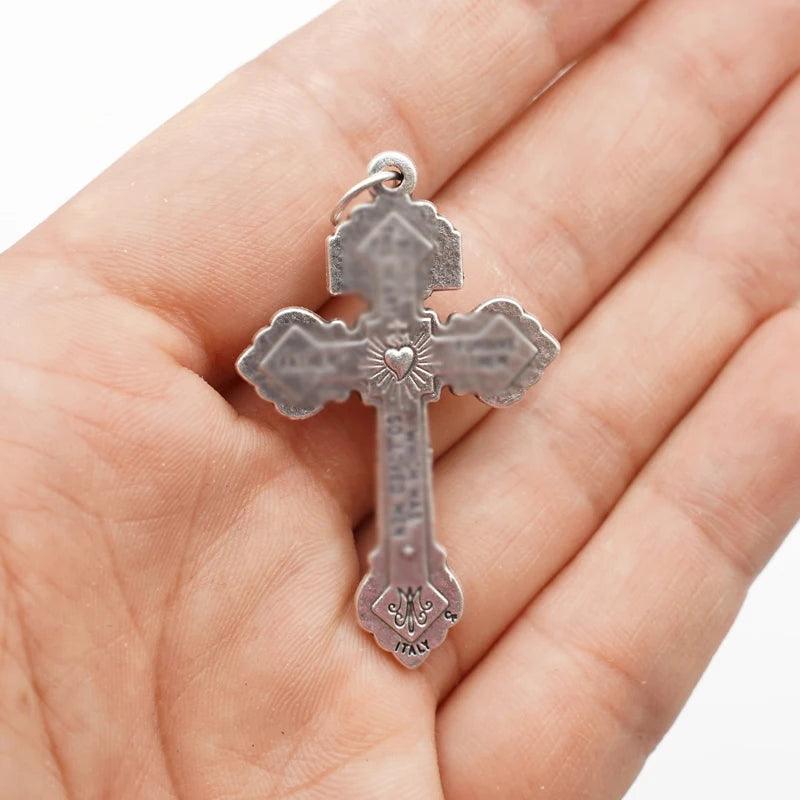 Bittern Cross Pendant for Jewelry Making Women Euro-American Fashion Christianity Neclaces Bracelets Rosary DIY Accessories - So Real Fashion