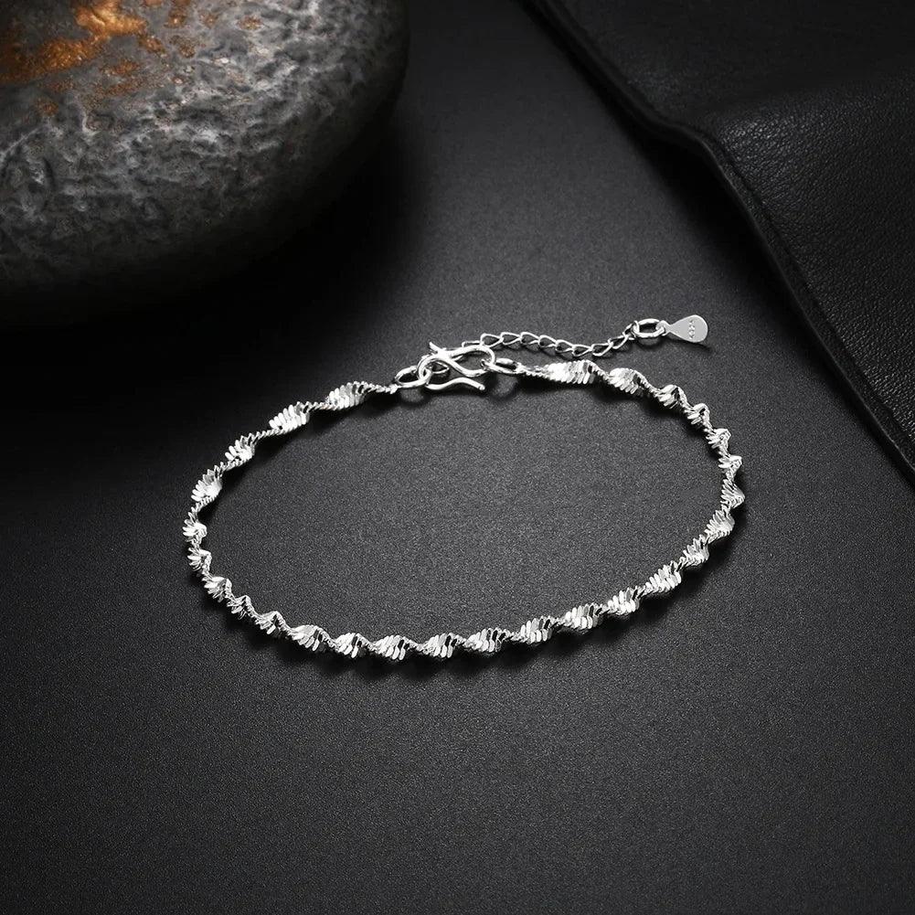 Brand Sliver Zirconium Bracelets Hollow Out Heart Bracelet for Women Jewelry Gift Wholesale Crystal Classic Semi-solid Bracelet - So Real Fashion