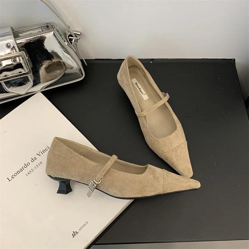 Bailamos Autumn Brand Women Pumps Shoes Fashion Shallow Slip On Slingback Sandals Thin Heel Dress Sexy Pumps Shoes Mujer - So Real Fashion