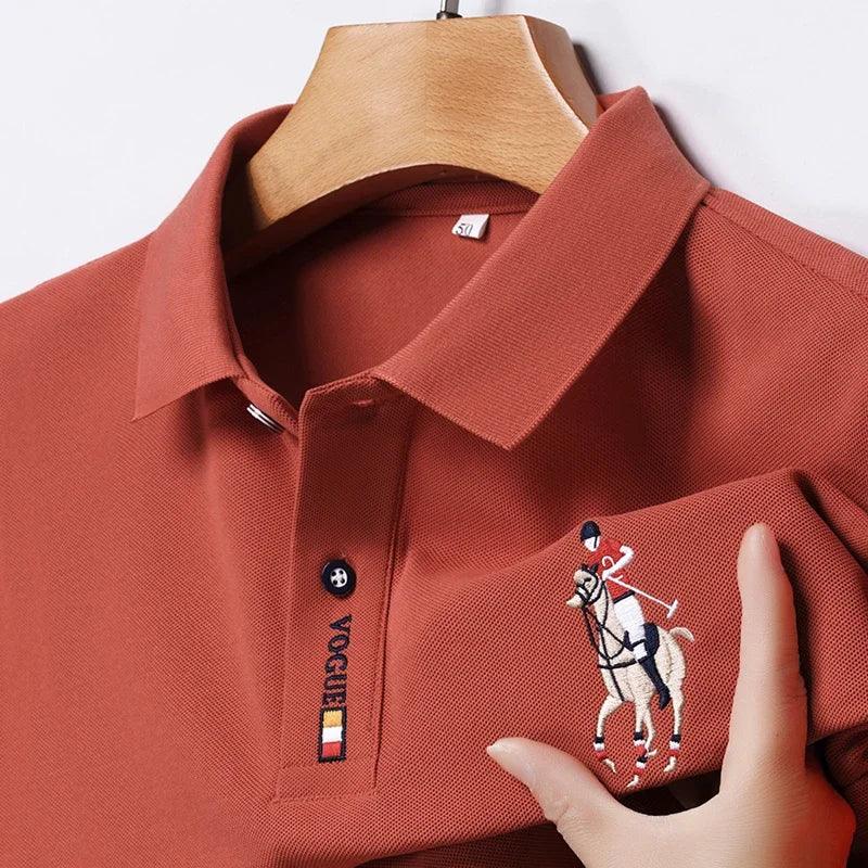 Men's Embroidered Casual Fashion Short Sleeved POLO Shirt Summer Comfortable Top - So Real Fashion