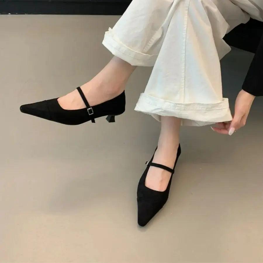 Bailamos Autumn Brand Women Pumps Shoes Fashion Shallow Slip On Slingback Sandals Thin Heel Dress Sexy Pumps Shoes Mujer - So Real Fashion