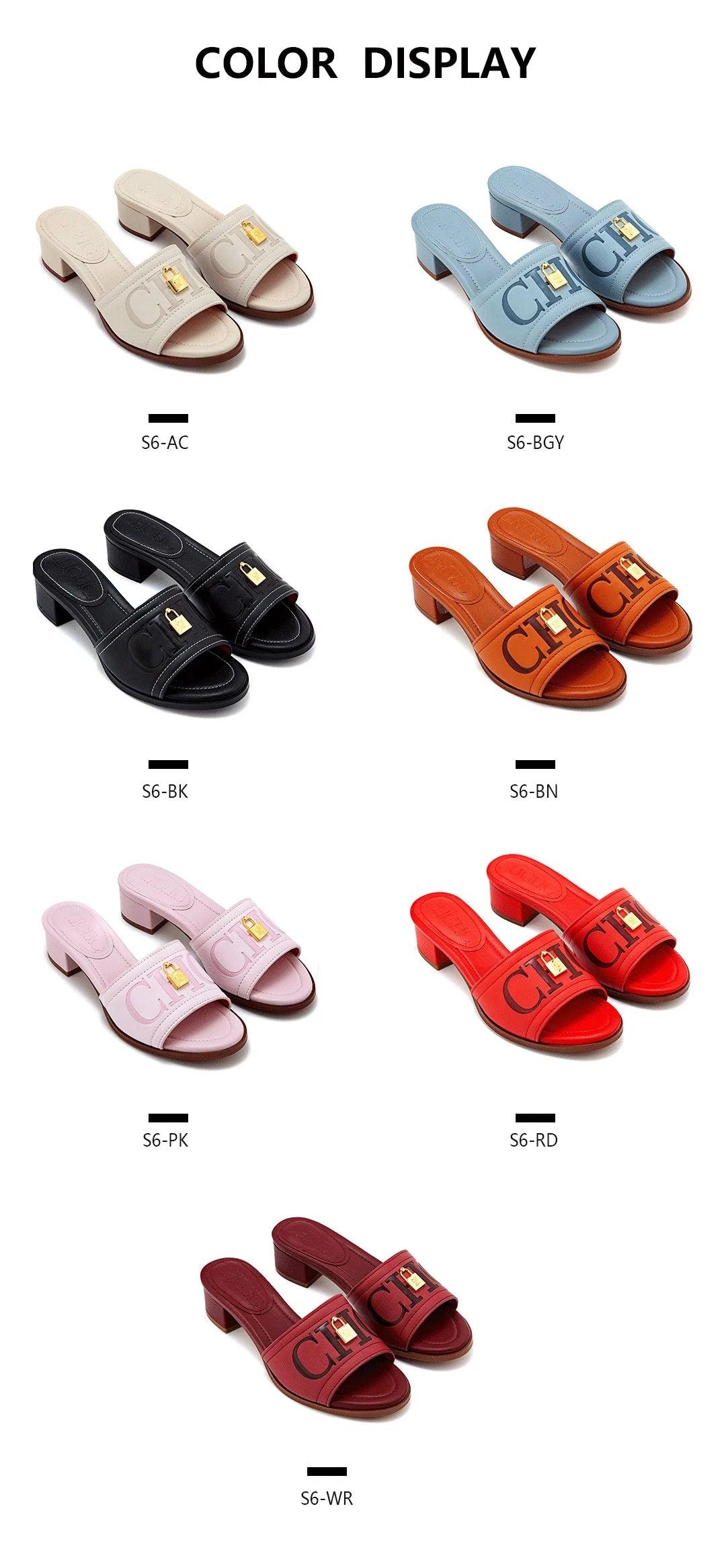 CH Women's Solid Colour Printing Slippers Simple Fashion Slippers High End Style Elegant Wearable Office Slippers Shoes - So Real Fashion