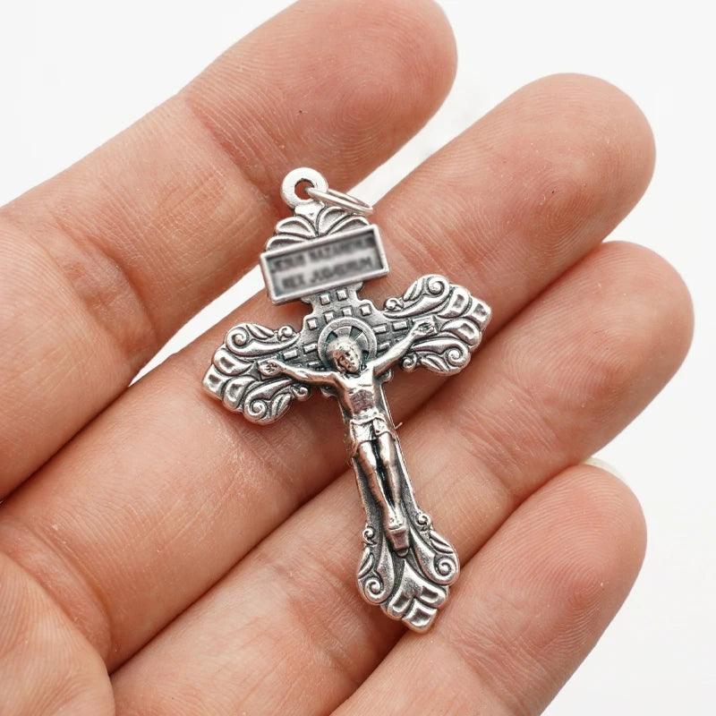 Bittern Cross Pendant for Jewelry Making Women Euro-American Fashion Christianity Neclaces Bracelets Rosary DIY Accessories - So Real Fashion