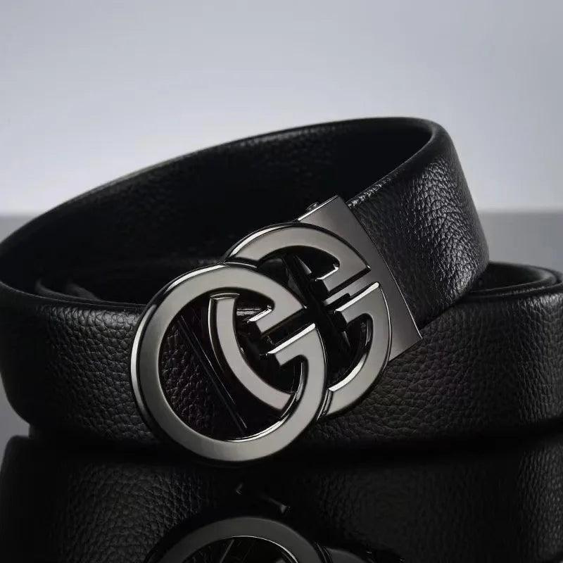 Men's belt luxury brand designer fashion automatic buckle men's jeans high-quality material belt men's pants belt holiday gift - So Real Fashion