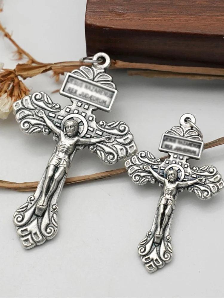 Bittern Cross Pendant for Jewelry Making Women Euro-American Fashion Christianity Neclaces Bracelets Rosary DIY Accessories - So Real Fashion