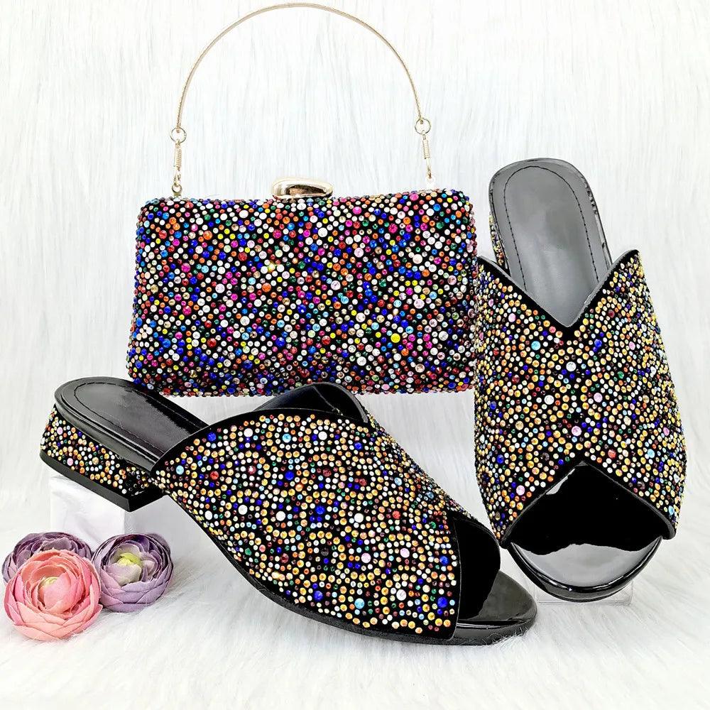 Italian Design Shoes And Bag To Match Set Summer Style Woman Pumps CM Shoes And Bag For Party Large Size 38-43 - So Real Fashion