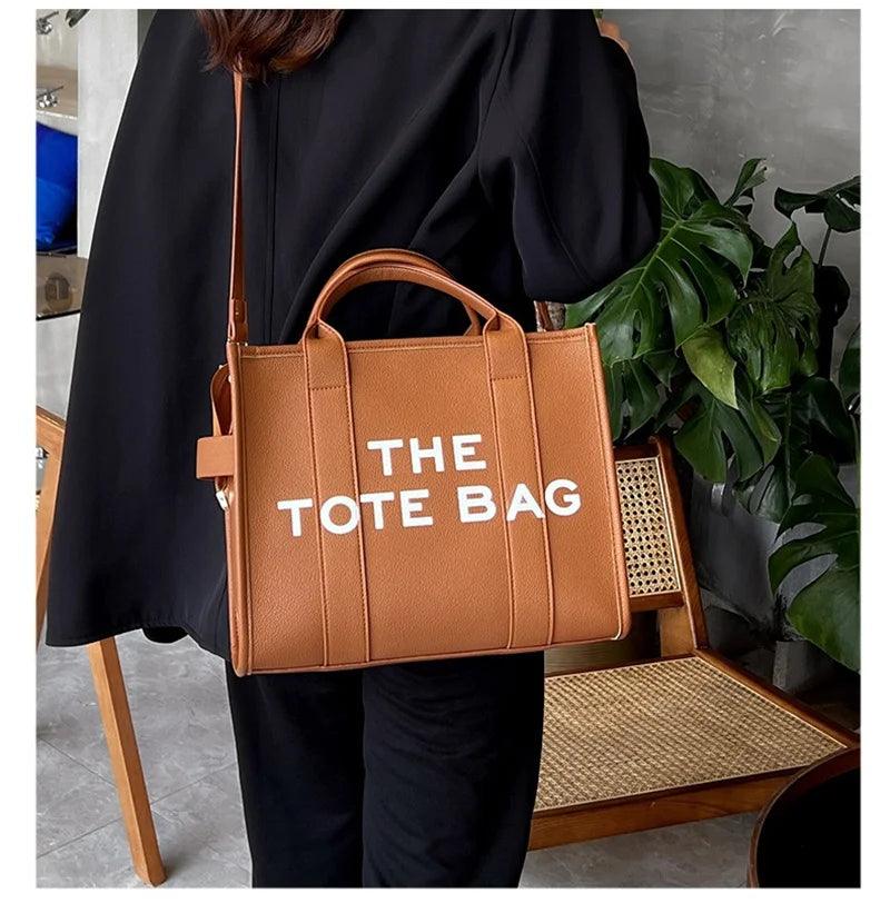 Tote Bag For Women PU Leather Handbag Personality Large Capacity Underarm Shoulder Bags Designer Bag Fashion Crossbody Bag 2024 - So Real Fashion