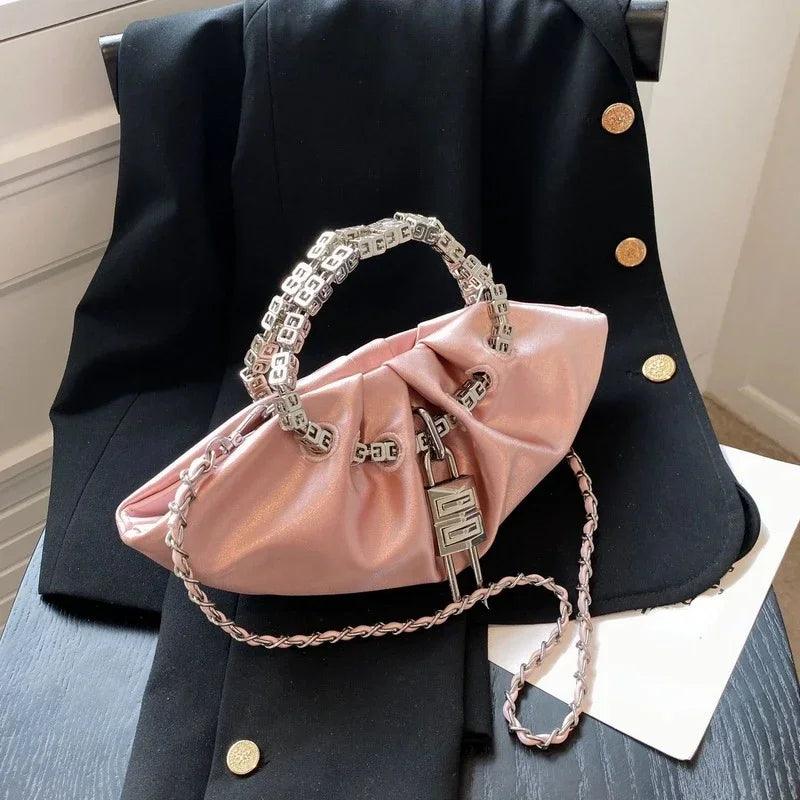 Luxury Designer Handbag Silk Folds Chain Shoulder Bag Dumpling Shape Crossbody Bags Handbag and Purse Totes Ladies Messenger Bag - So Real Fashion