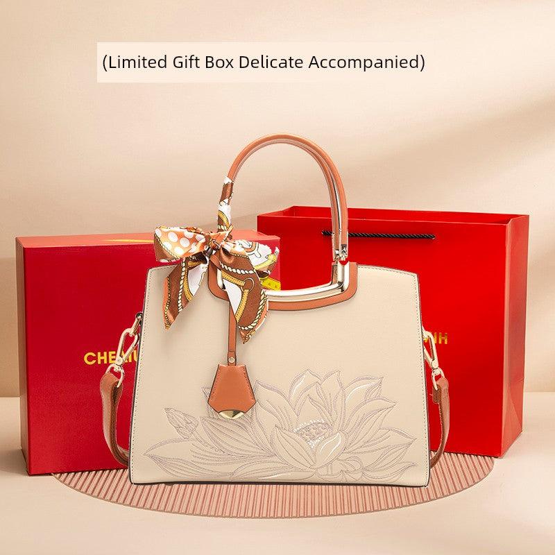 Classy Sentong Qin Elegant Middle-Aged Women's Handbag - So Real Fashion