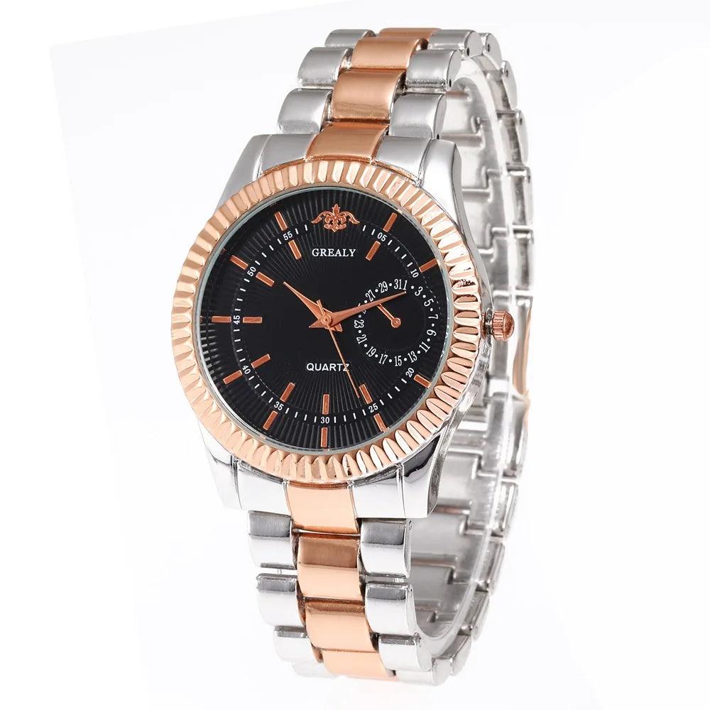 New Fashion Women Watches Ladies Steel Bracelet Wristwatch Lovers Watch Men Women Casual Quartz Watch Relogio Feminino Men Watch - So Real Fashion