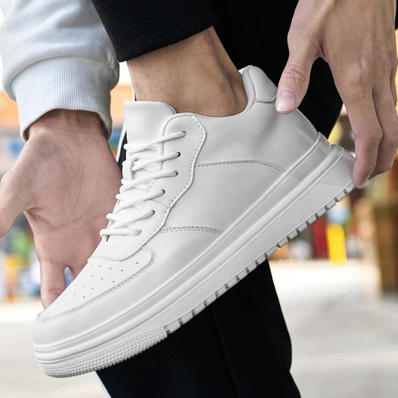 New Ultralight Genuine leather Man/Women Sneakers Size37-46 Lnvisible Increase Height Unisex Casual Fashion Walking Sports Shoes - So Real Fashion