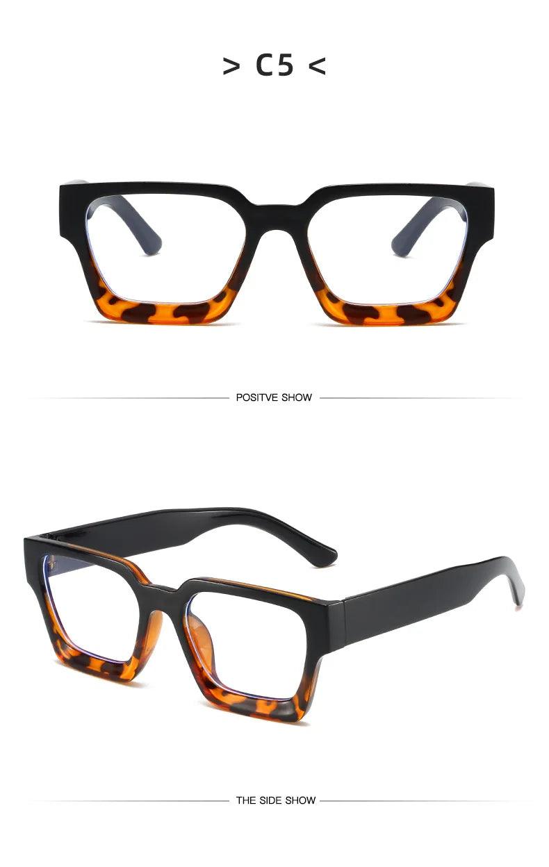 New Transparent Computer Glasses Frame Women Men Anti Blue Light Square Eyewear Blocking Glasses Optical Spectacle Eyeglass ﻿ - So Real Fashion