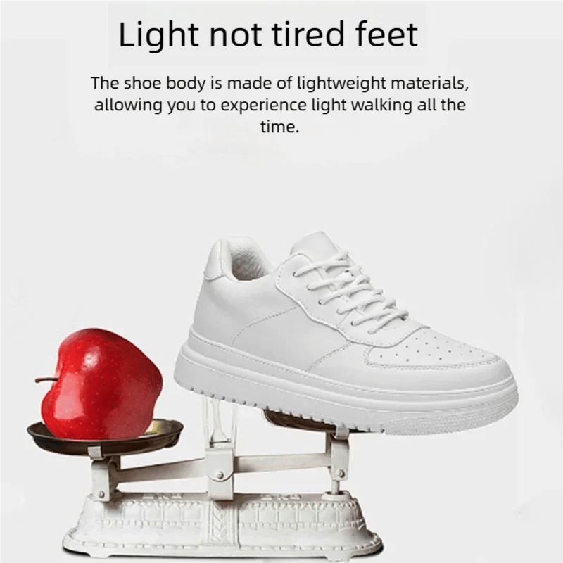 New Ultralight Genuine leather Man/Women Sneakers Size37-46 Lnvisible Increase Height Unisex Casual Fashion Walking Sports Shoes - So Real Fashion