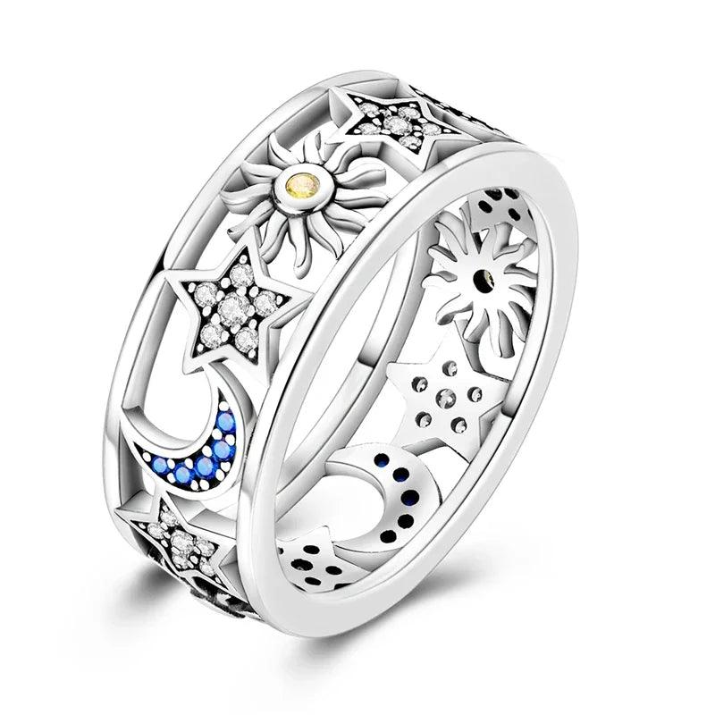 Timeless Sterling Silver Lovers & Sisters' Sun Love Ring Romantic Dating Jewelry That Expresses Love - So Real Fashion