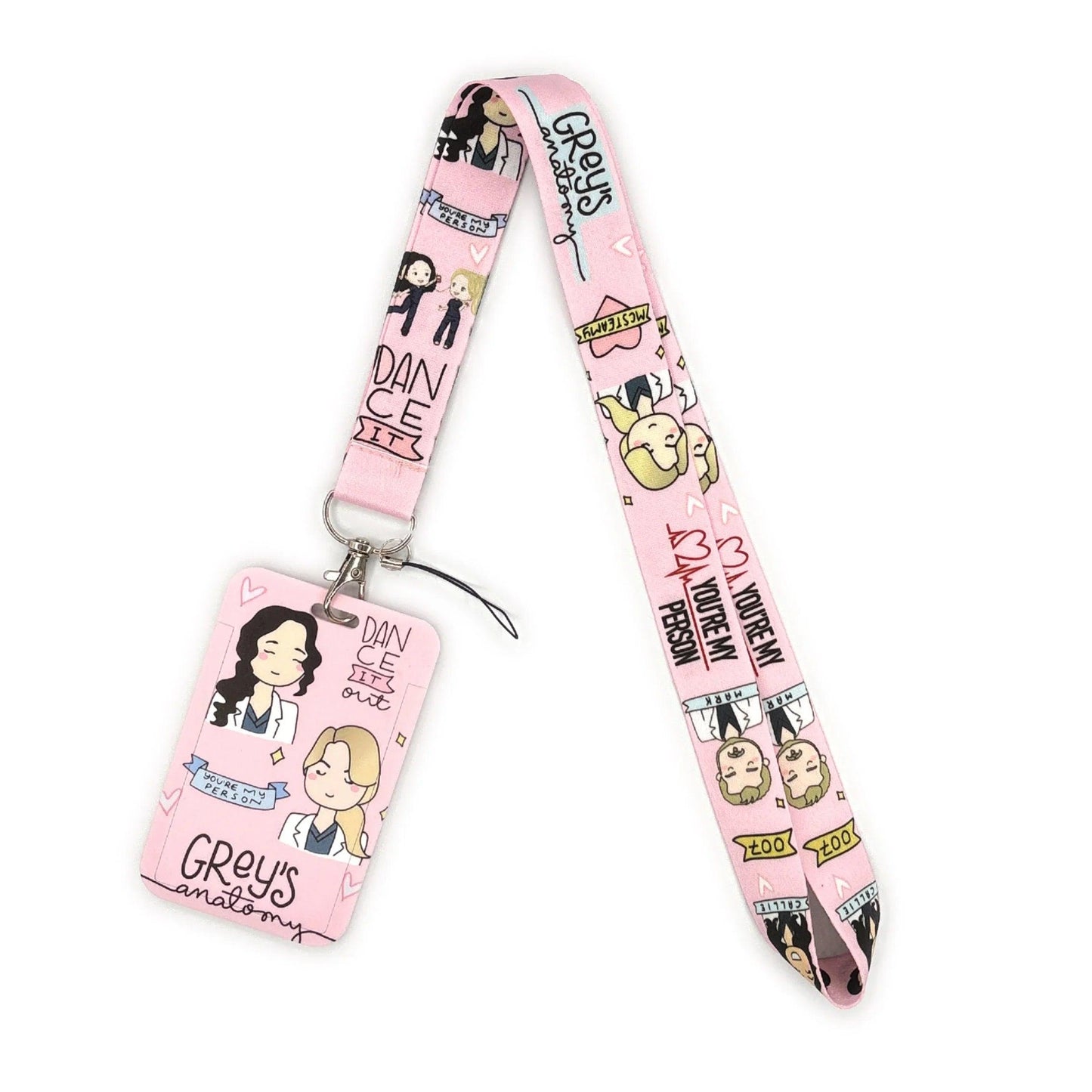 Grey's Anatomy Doctor Nurse Credential Holder Neck Strap Lanyards Keychain Holder ID Card Pass Hang Rope Lariat Lanyard - So Real Fashion