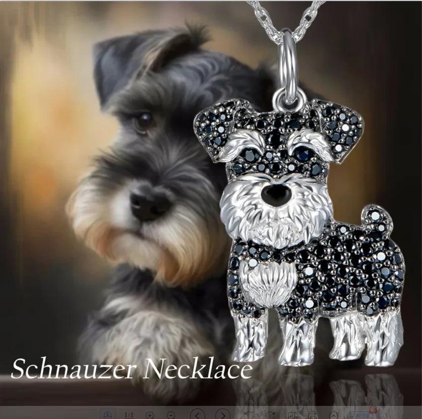 Exquisite and Cute Schnauzer Dog Pendant Necklace for Women Elegant Pet Puppy Jewelry Animal Accessories Dog Lovers Gift - So Real Fashion