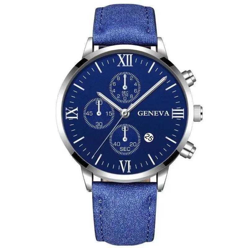 Fashion Geneva Men's Wristwatch Date Alloy Case Leather Analog Quartz Sport Watch Male Clock Top Brand Luxury Relogio Masculino - So Real Fashion